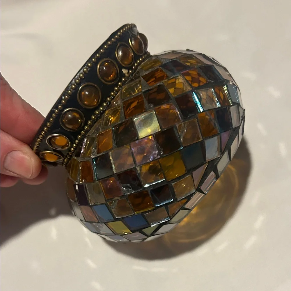 Vintage Partylite Mosaic Glass Candle Holder - Picture 4 of 5